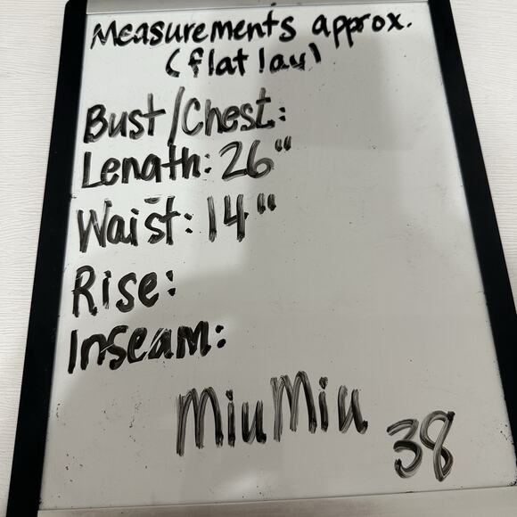 Miu Miu Black Leather Pencil Skirt 38 Blue Trim Italy Genuine Designer Midi Y2K - Picture 13 of 14